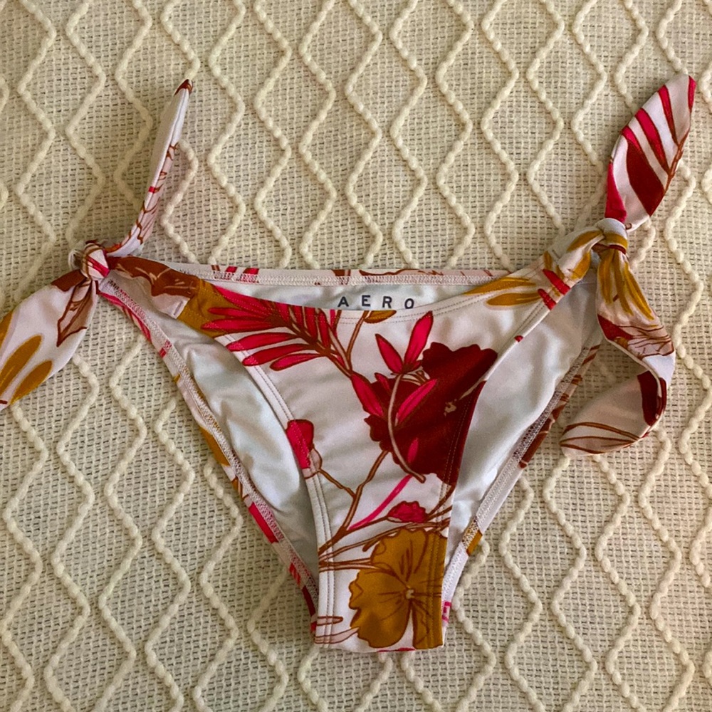 vibrant floral bikini bottoms